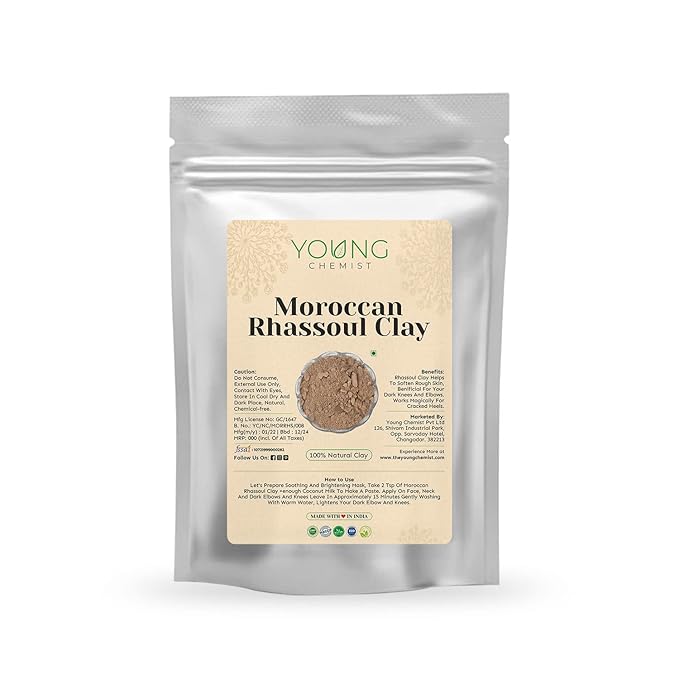 Moroccan Rhassoul Clay Powder Natural Cleanser with Anti-Aging Properties | Raw Vegan Organic Paraben-Free Skincare
