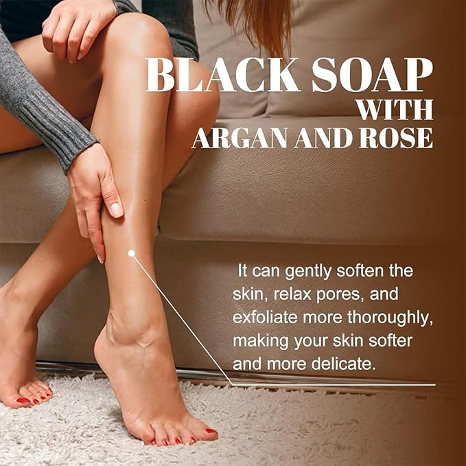 Moroccan Black Soap with Argan & Rose – Spa & Hammam Body Wash